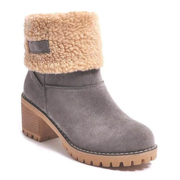 Womens Block Heel Snow Boots | Warm & Stylish - Perfect Winter Gift - Image 7