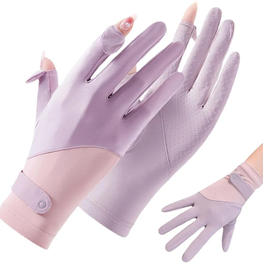 Womens Breathable UV Sun Protection Driving Gloves - Image 2