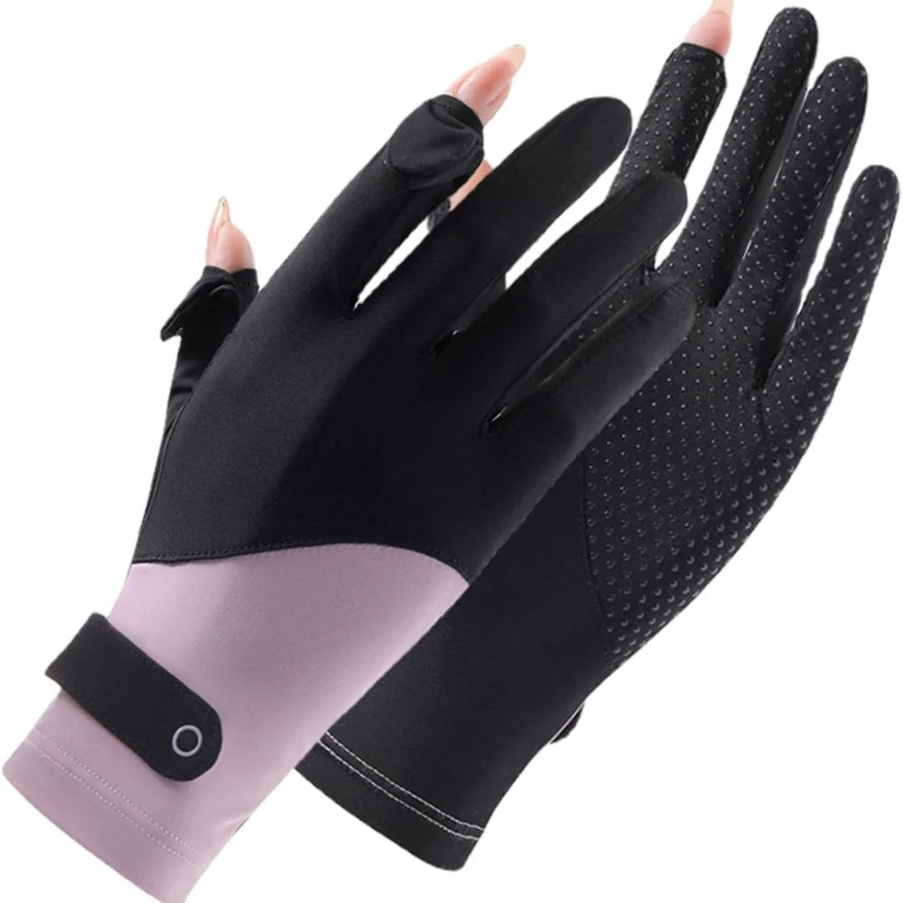 Womens Breathable UV Sun Protection Driving Gloves - Image 3