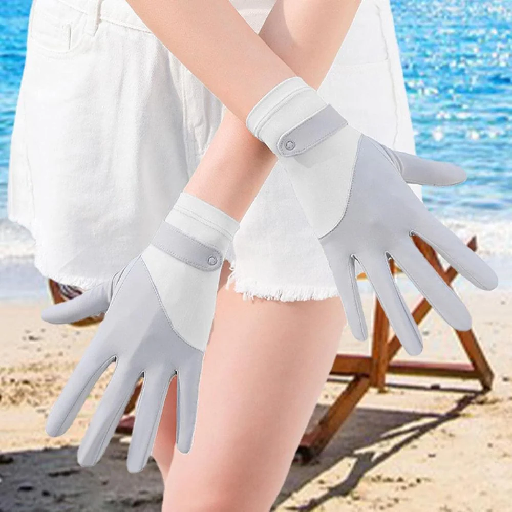 Womens Breathable UV Sun Protection Driving Gloves - Image 8