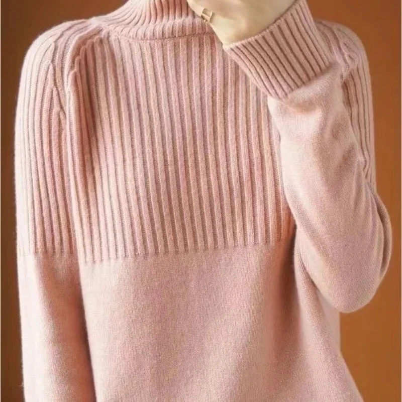Women's Cashmere Sweater Turtleneck - Image 2