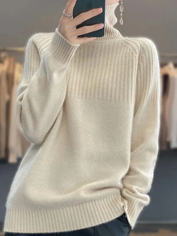 Women's Cashmere Sweater Turtleneck - Image 8