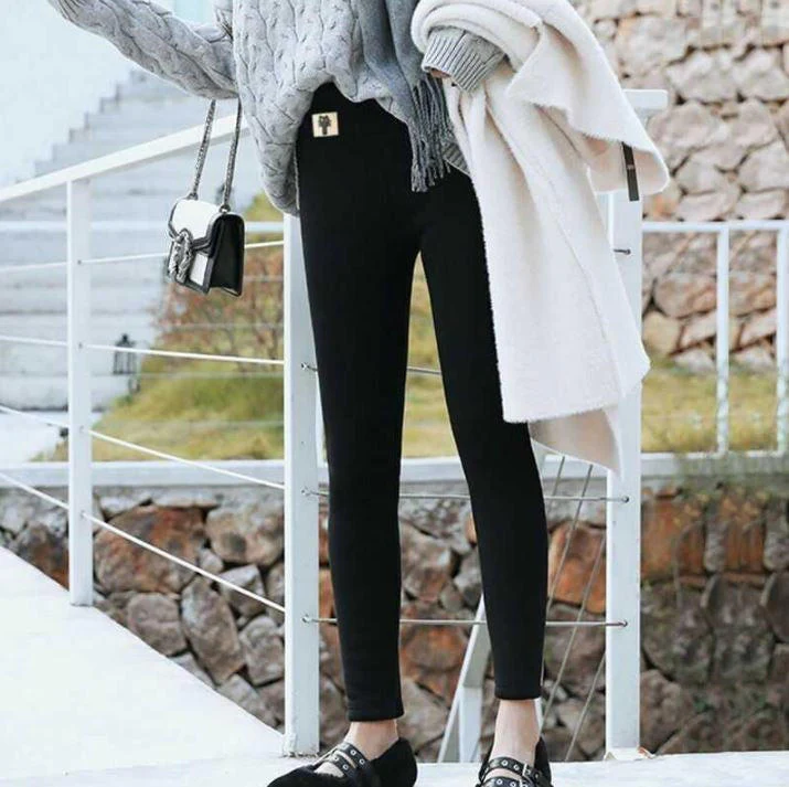 Women's fleece winter leggings - Image 14