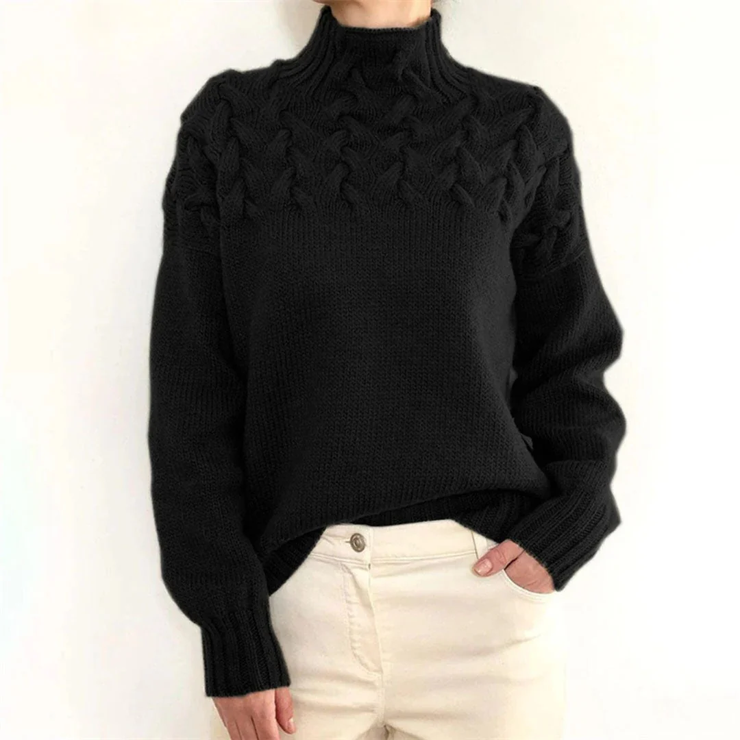 Women's Knitted Turtleneck Sweater - Image 11