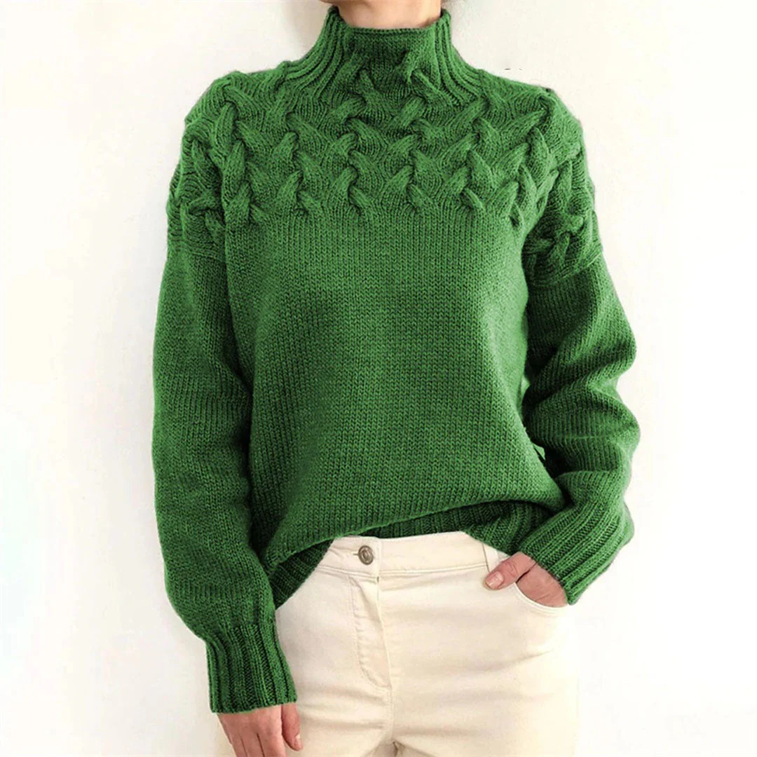Women's Knitted Turtleneck Sweater - Image 5