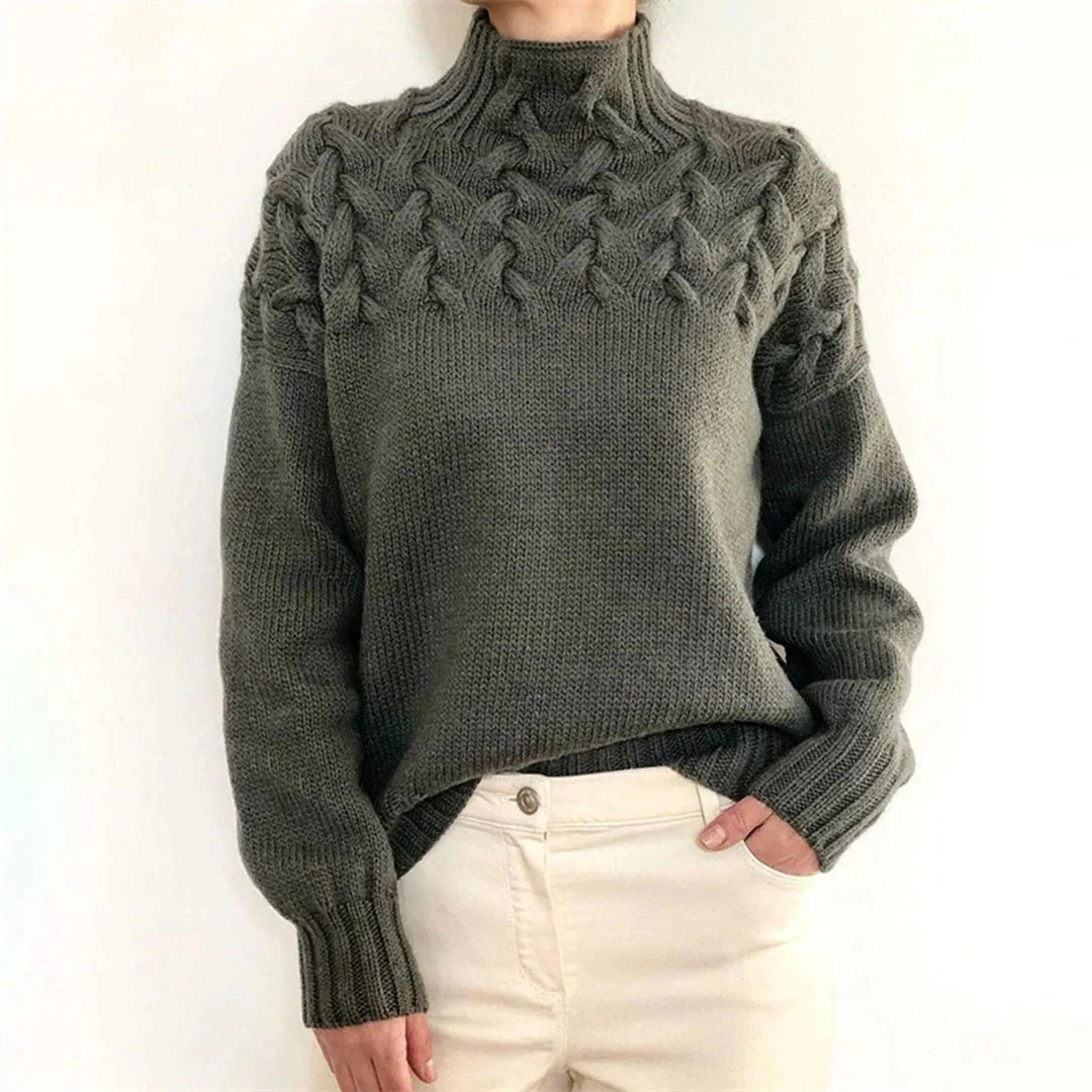 Women's Knitted Turtleneck Sweater - Image 7