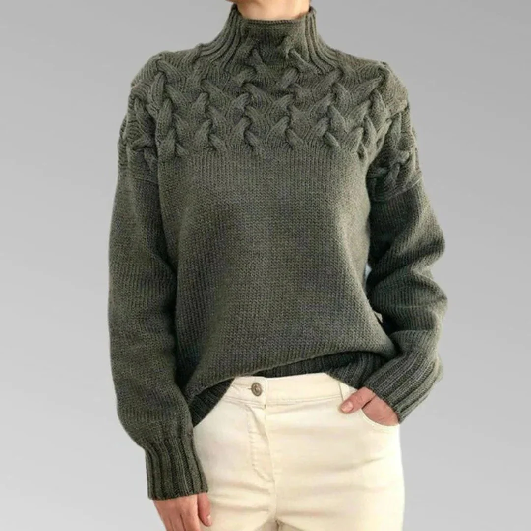 Women's Knitted Turtleneck Sweater - Image 8