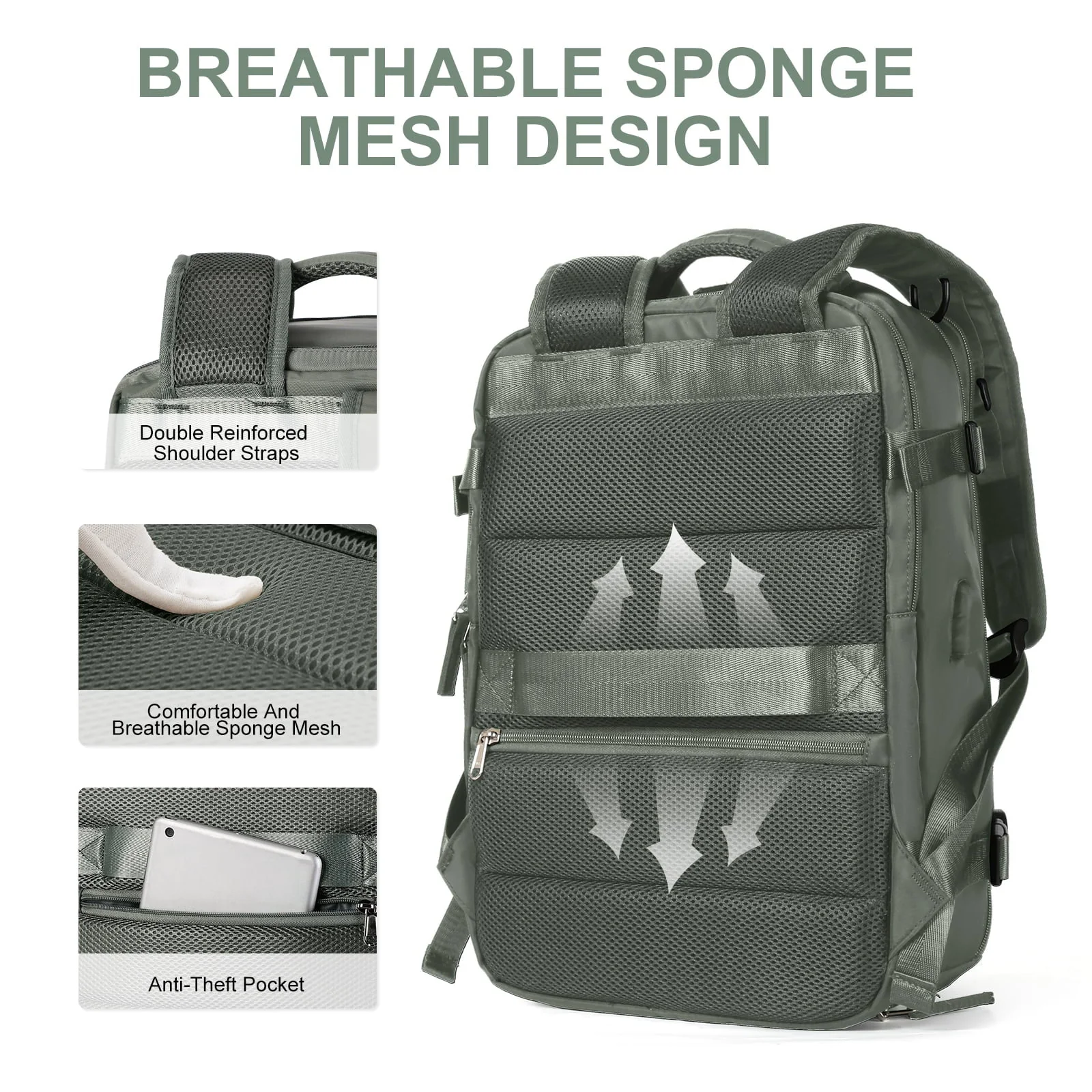 Women's large waterproof hiking backpack - Image 3
