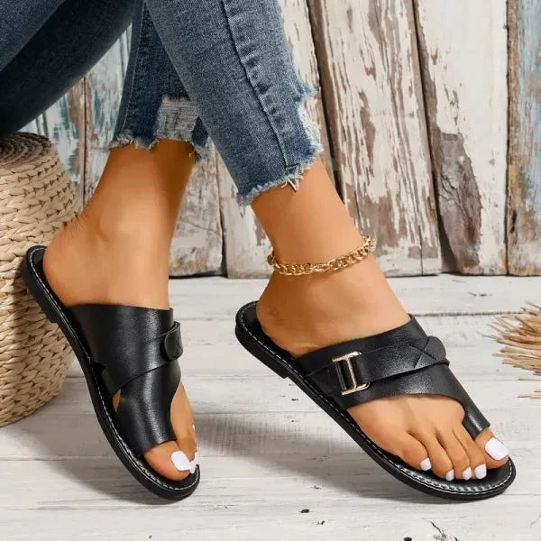 Women's Orthopedic Bunion Correction Leather Sandals - Image 5
