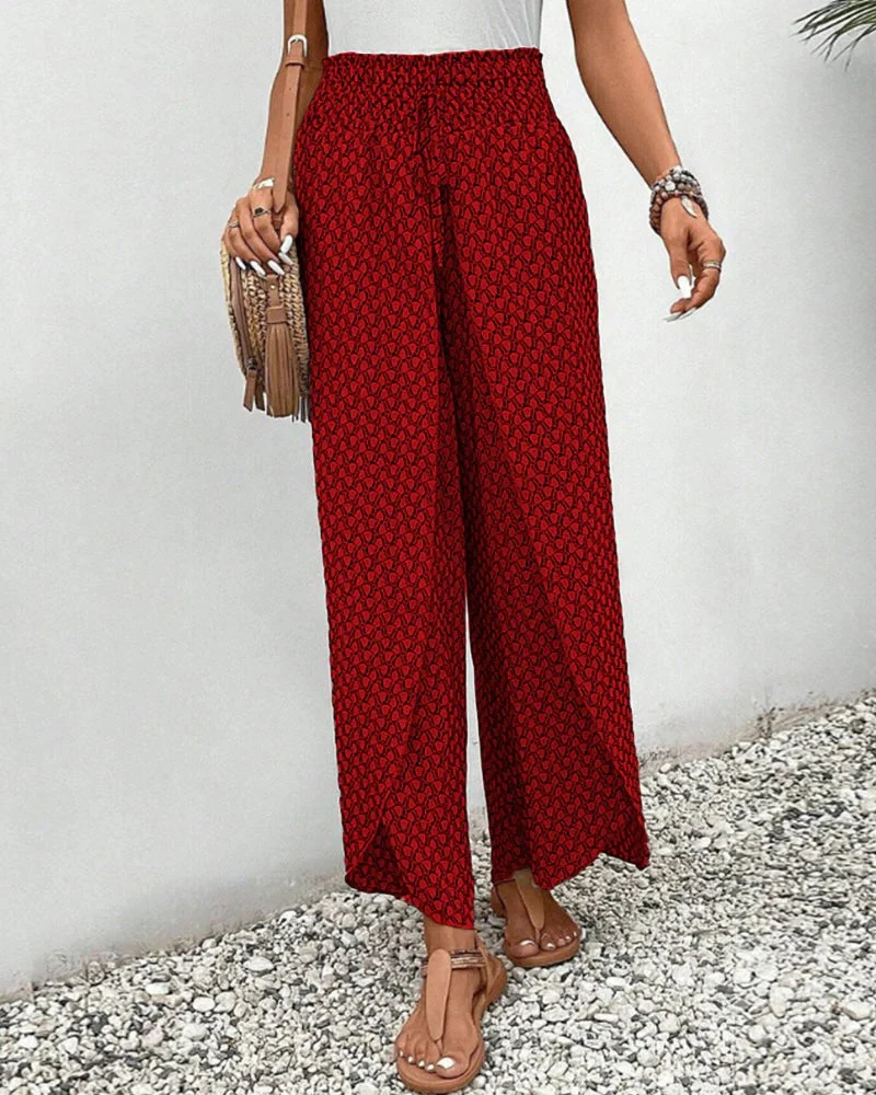 Women's Trousers With Geometric Print - Image 4