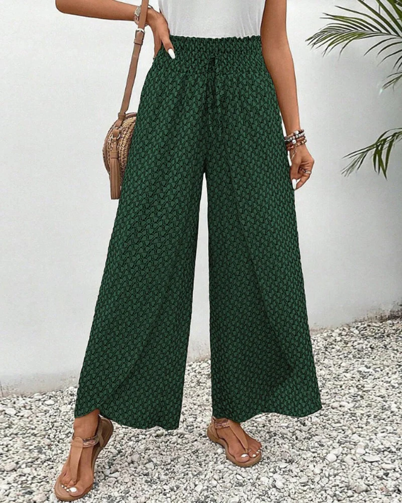 Women's Trousers With Geometric Print - Image 8