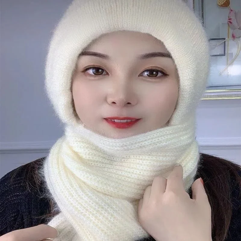 Women's Winter Integrated Ear Protection Windproof Cap Scarf - Image 9