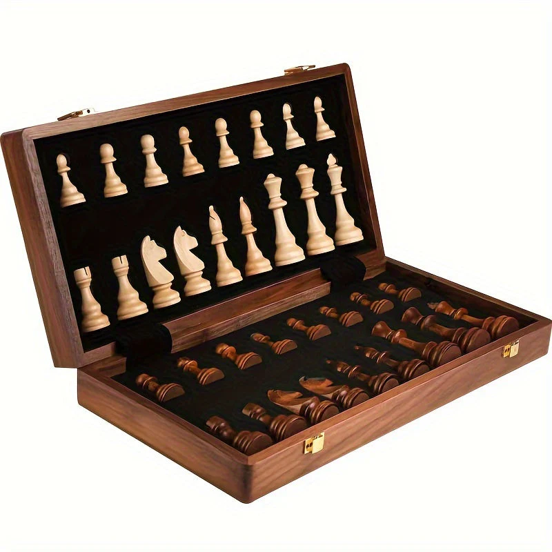 Wooden Chess Set - Perfect for Home and Travel - Image 2