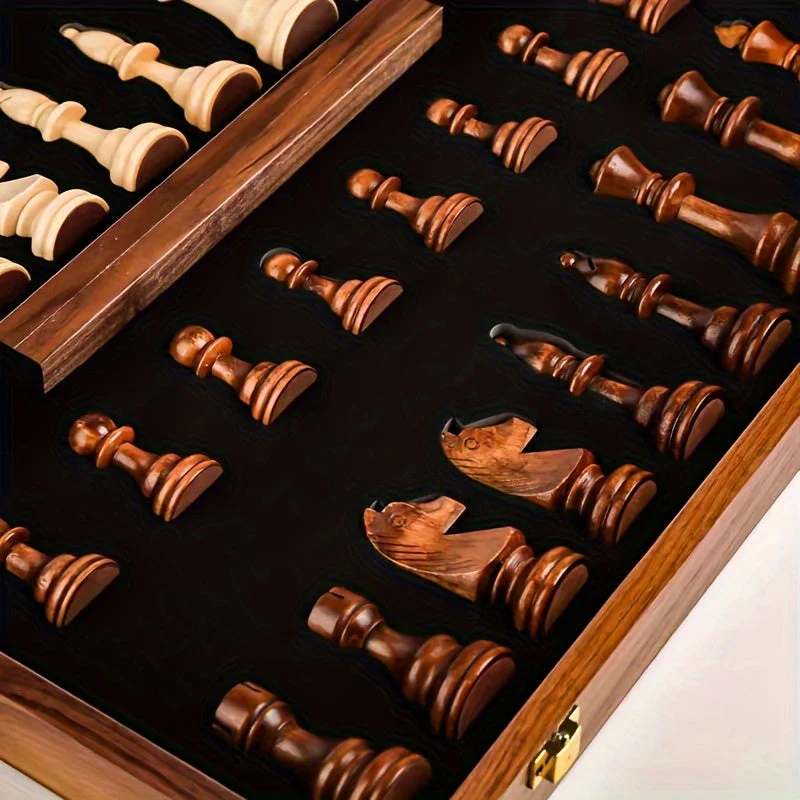 Wooden Chess Set - Perfect for Home and Travel - Image 3