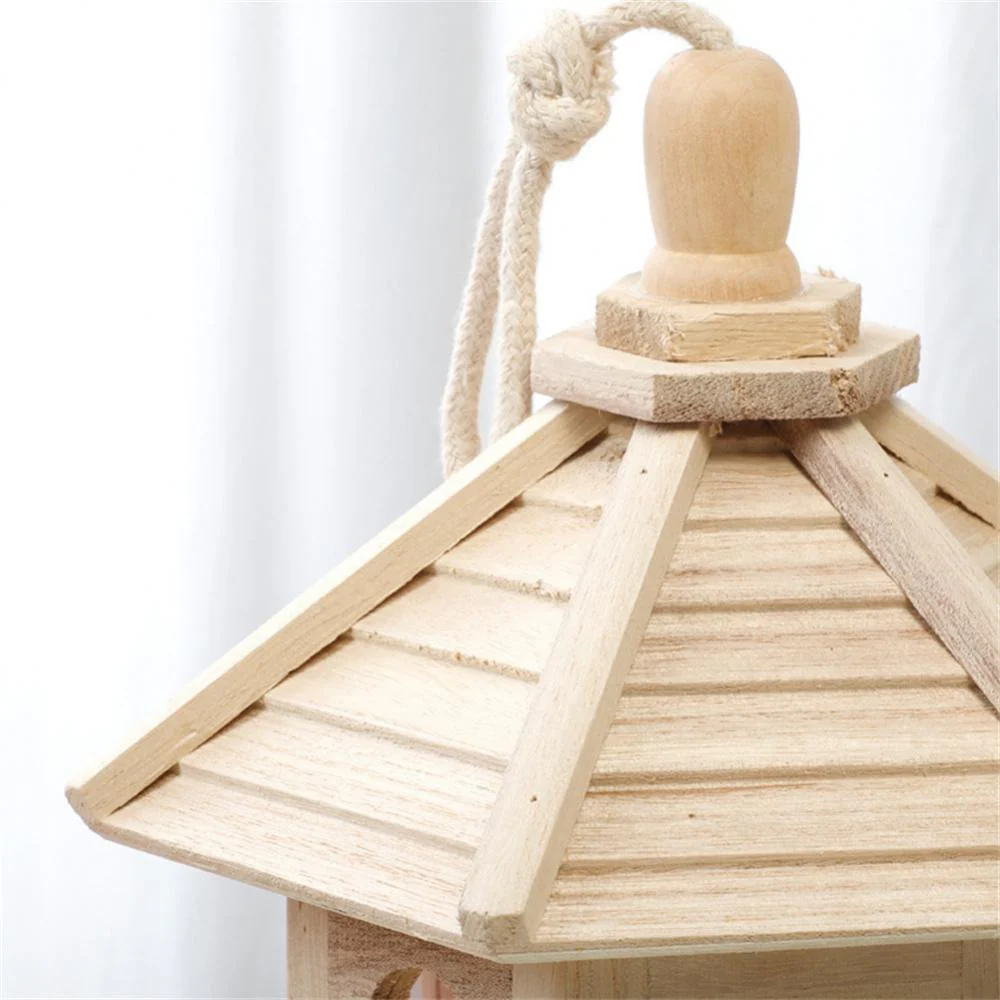 Wooden Transparent Household Bird Feeder - Image 8